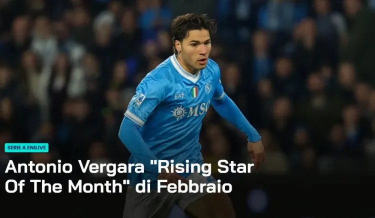 官方:那不勒斯中场维尔加拉被评为意甲2月最佳U23球员